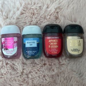 4 Bath and body works hand sanitizers